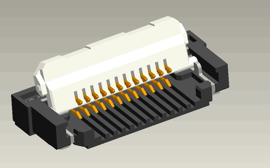 0.5mm Pitch FPC-CONN前掀蓋H1.8帶扣